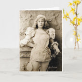 Carte de note vintage de maître de clôture (Fleur jaune)