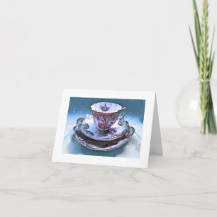 Carte de note vintage de photographie de tasse de