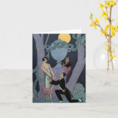 Carte de note vintage de triangle amoureux de (Fleur jaune)