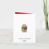 Carte de note vintage du canard de Valentine (Dos)