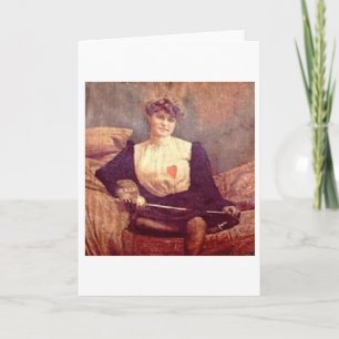 Carte de note vintage Fencer