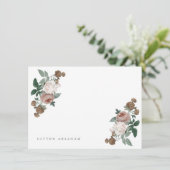 Carte de note vintage florale (Debout devant)