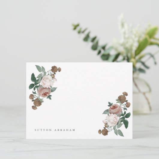 Carte de note vintage florale (Debout devant)