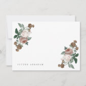 Carte de note vintage florale (Devant)