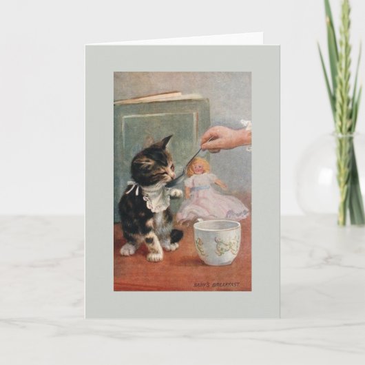 Carte de note vintage Kitten (Devant)