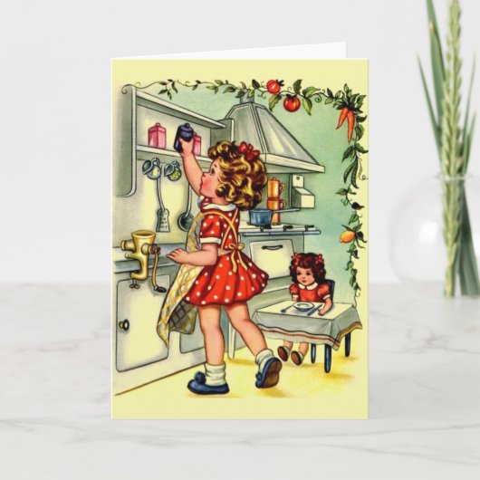 Carte de note vintage Little Homemaker (Devant)