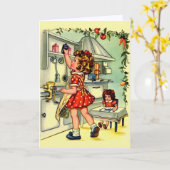 Carte de note vintage Little Homemaker (Fleur jaune)