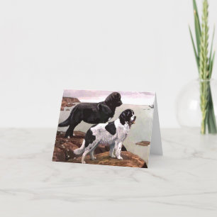 Carte de note vintage Peint Terre-Neuve