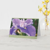 Carte de note Violet Iris (Fleur jaune)