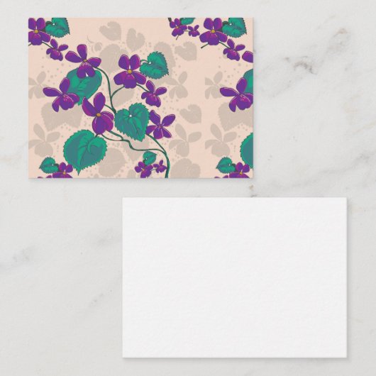 Carte de note Wild Spring Violets (Devant / Derrière)