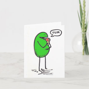 Carte de note "Yum" Green Weenii