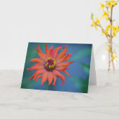Carte de note Zinnia (Fleur jaune)