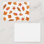 Carte de noteaux Feuilles à l'aquarelle (Devant / Derrière)