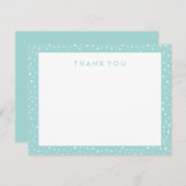 Carte de notes Aqua Dotée Merci (Devant / Derrière)