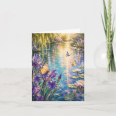 Carte de notes aquarelle Jardin aux papillons (Devant)