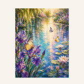 Carte de notes aquarelle Jardin aux papillons