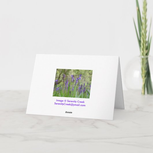 Carte de notes Bluebells (Dos)