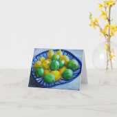 Carte de notes citrons et limes (Fleur jaune)