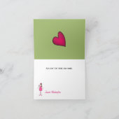 Carte de notes Coeurs et anges Merci (Intérieur)