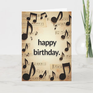 Carte de notes d'anniversaire vintage