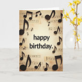 Carte de notes d'anniversaire vintage (Fleur jaune)