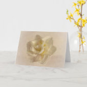 Carte de notes d'art crémeuse blanc Jonquilla (Fleur jaune)