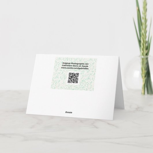 Carte de notes d'art rose Fleurs tropicales (Dos)