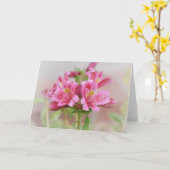 Carte de notes d'art rose Fleurs tropicales (Fleur jaune)