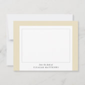 Carte de notes de bordure beige intemporelle (Devant)