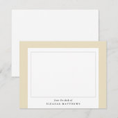 Carte de notes de bordure beige intemporelle (Devant / Derrière)