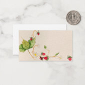 carte de notes de fraise sauvage (Devant/Arrière en situation)