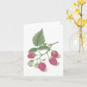 Carte de notes de framboise (Fleur jaune)