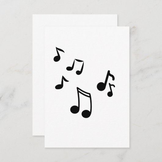 carte de notes de musique (Devant / Derrière)
