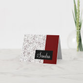 Carte de notes de musique avec le nom (Devant)