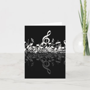Carte de notes de musique blanche, rien que Trefin