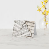 Carte de notes de musique vintage (Fleur jaune)