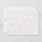 Carte de notes de nursery avec nœud floral rose (Dos)