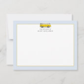 Carte de notes de nursery d'autobus jaune vintage (Devant)