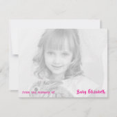 Carte de notes de nursery photo noir et blanc mode (Devant)