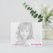 Carte de notes de nursery photo noir et blanc mode (Debout devant)