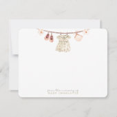 Carte de notes de nursery pour bébé fille sur un f (Devant)