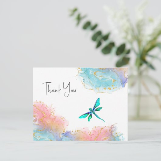 Carte de notes Dragonfly Thank You (Debout devant)