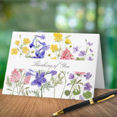 Carte de notes du Fleur sauvage d'aquarelle