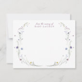 Carte de notes élégante de la pépinière de fleurs  (Devant)