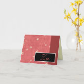 Carte de notes Empreinte de patte avec nom (Fleur jaune)