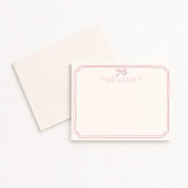 Carte de notes fantaisiste de nursery rose ruban r