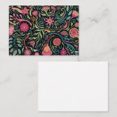 Carte de notes Fleurs d'art populaire (Devant / Derrière)