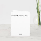 Carte de notes Fleurs Inspirationnelles 1 (Dos)