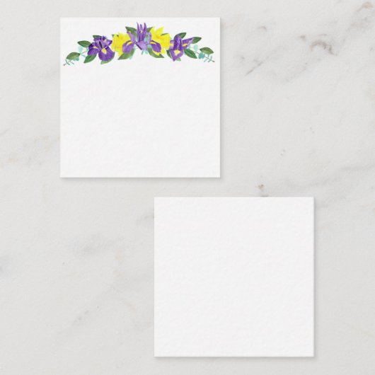 Carte de notes Iris et Daffodiques (Devant / Derrière)