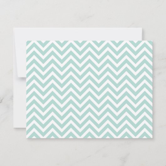 Carte de notes Mint Simple Chevron Thank (Dos)